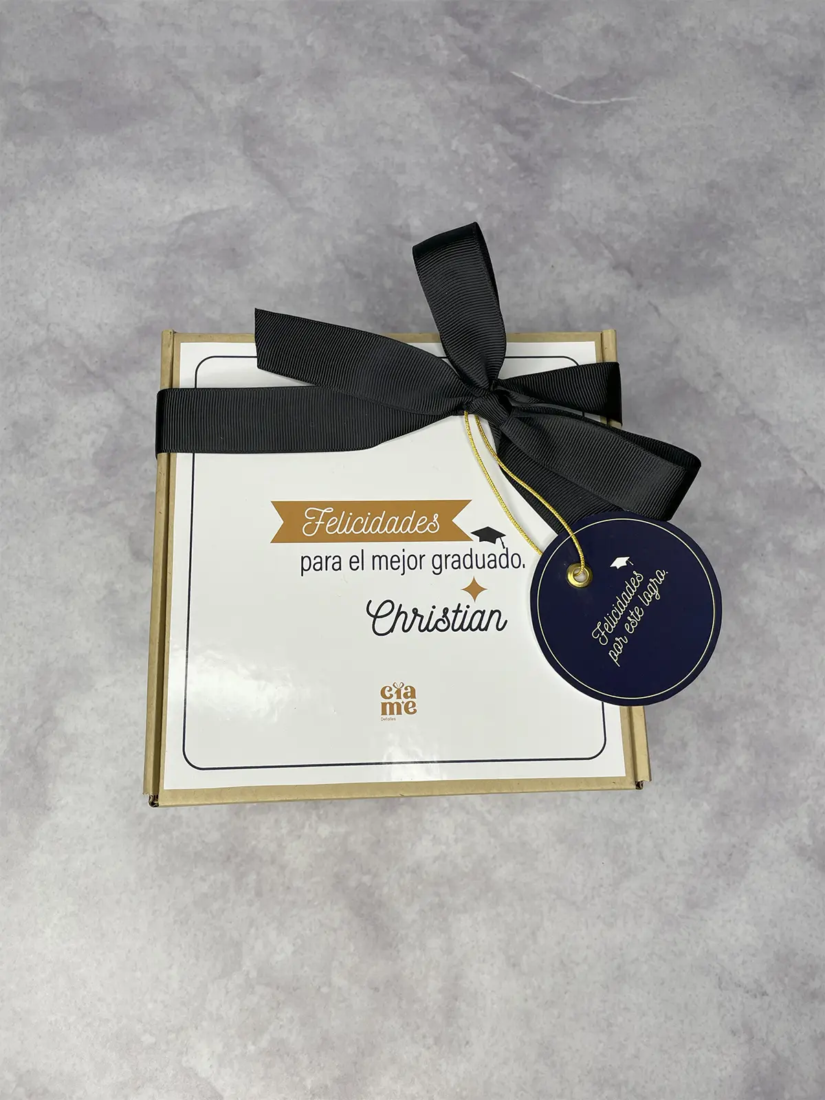 Regalo de graduación personalizado con vaso térmico grabado láser, lapicero metálico en estuche, libreta personalizada